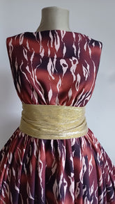 Latina Spandex - Caramiziu/Plum/Bej STO1161